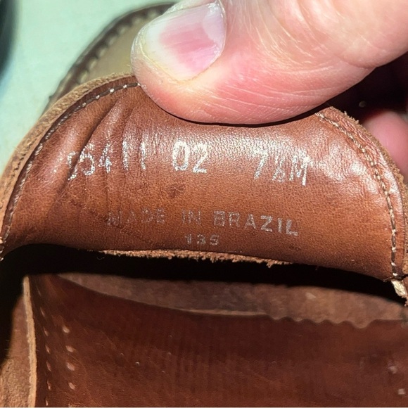 Brass Boot Brown Leather Penny Loafers Shoes Slip On Walking Gloves Men's 7.5M - Picture 11 of 11